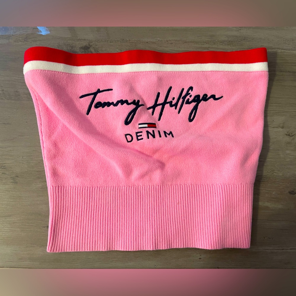90 style Tommy Hilfiger pink tube top good condition